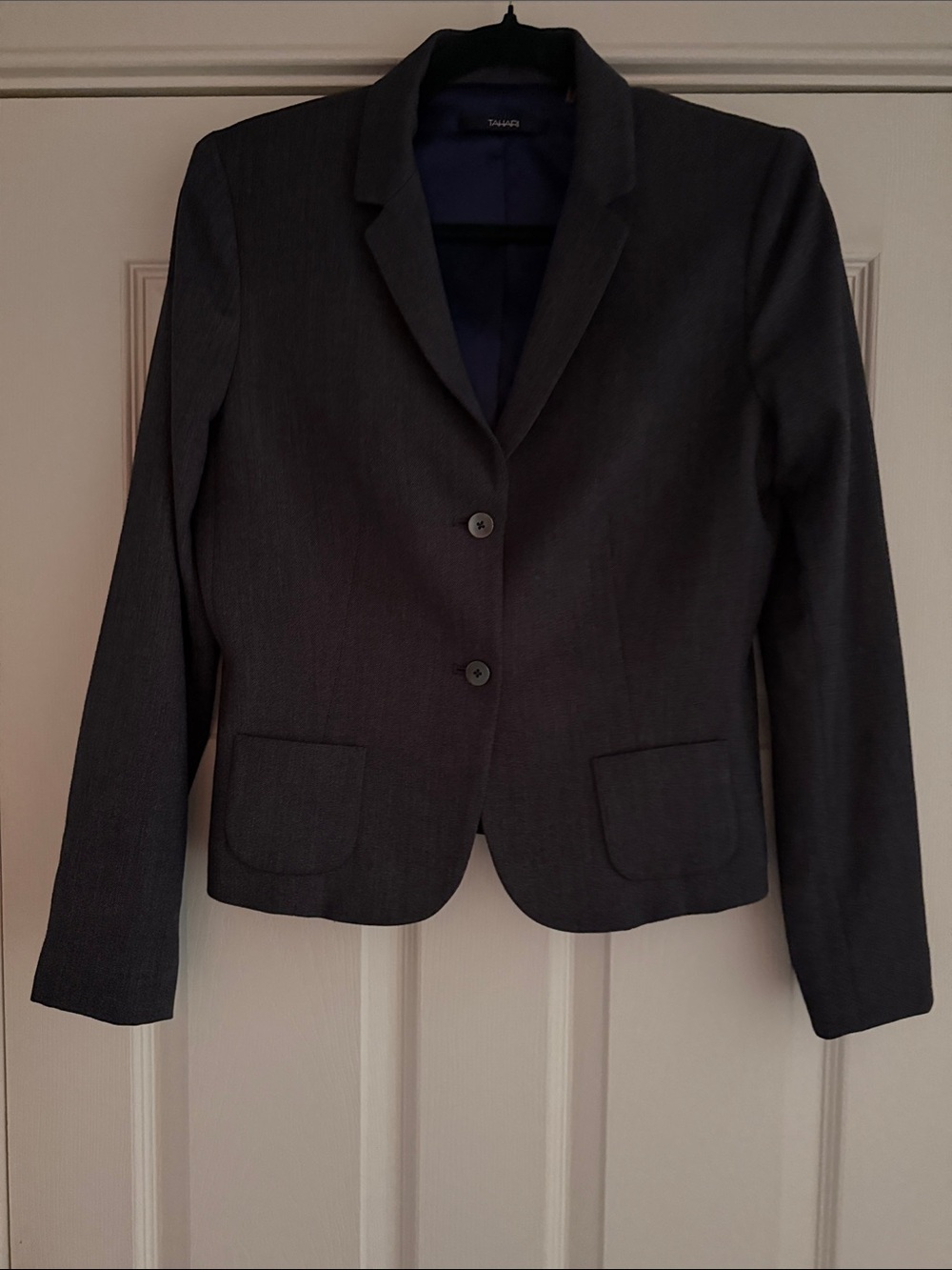 Tahari Charcoal Gray Women's Tailored Blazer
